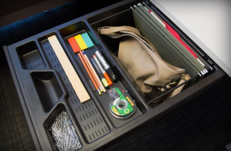 under desk storage drawer for office workstation organization