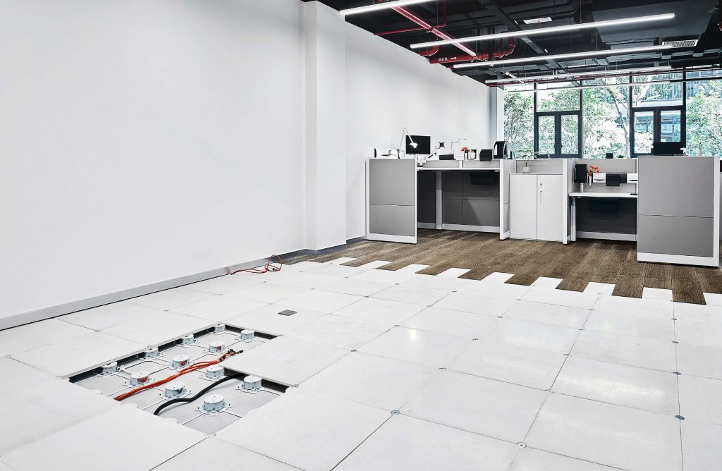 low profile raised access flooring system