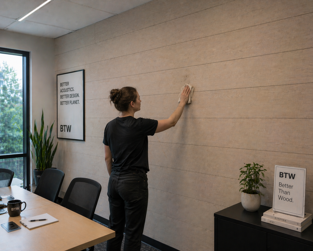 cleanable acoustic panel surface