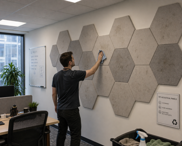 acoustic panel dust accumulation