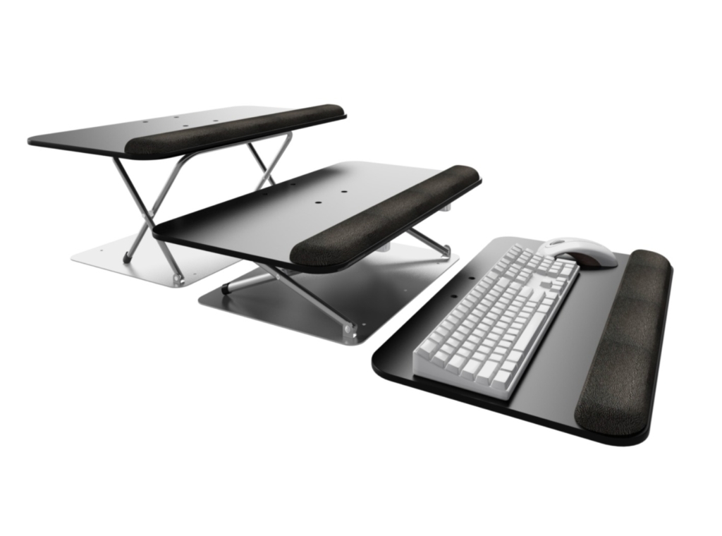 Adapt Scissor Lift keyboard positioner for compact workstations.