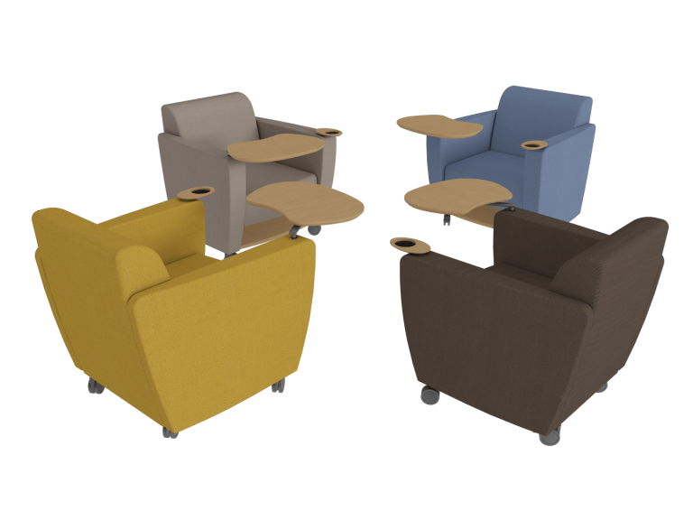 Ole Configuration mustard, blue, taupe, brown